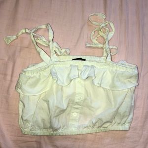 Ruffle white top